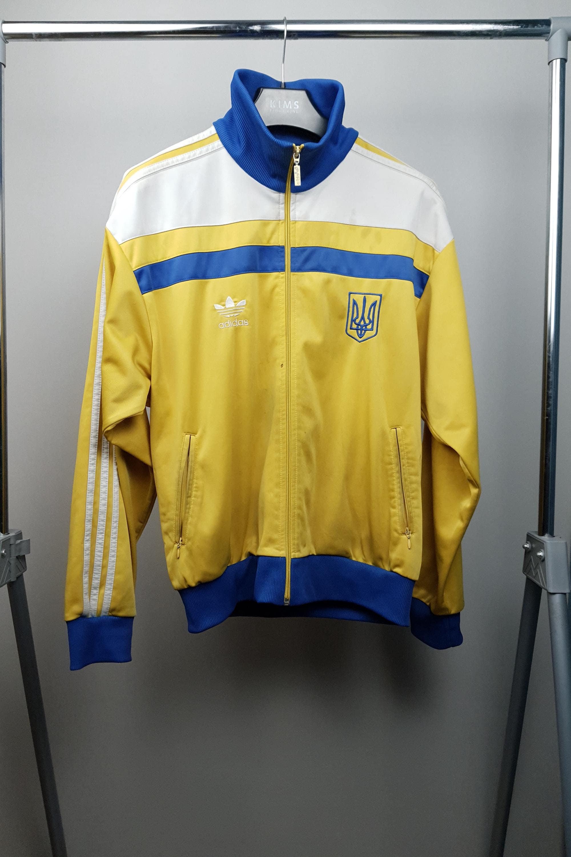 ULTRA RARE Adidas Ukraine 1990s Soccer Team Track Top Full