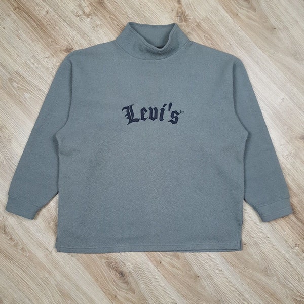 Levis 90s Usa Vintage Fleece Ninja Avant Garde Big Logo Sweatshirt