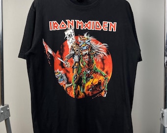 Iron Maiden Samurai Horror Graphic Band Tshirt · 2000s Rock Band Promo Shirt · Irom Maiden Tour Album Promo · Thrifted Clothing ·  USA Style