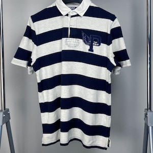 Polo Ralph Lauren Rugby Stripes Shirt · Mens Xl Polo Ralph Lauren Striped Polo · RL 67 Retro RRL · Ralph Lauren Shirt · RRL Vintage · 1990s