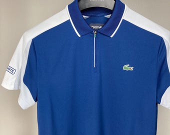 Lacoste Y2K Blue Zip up Polo Shirt · Lacoste Sportswear