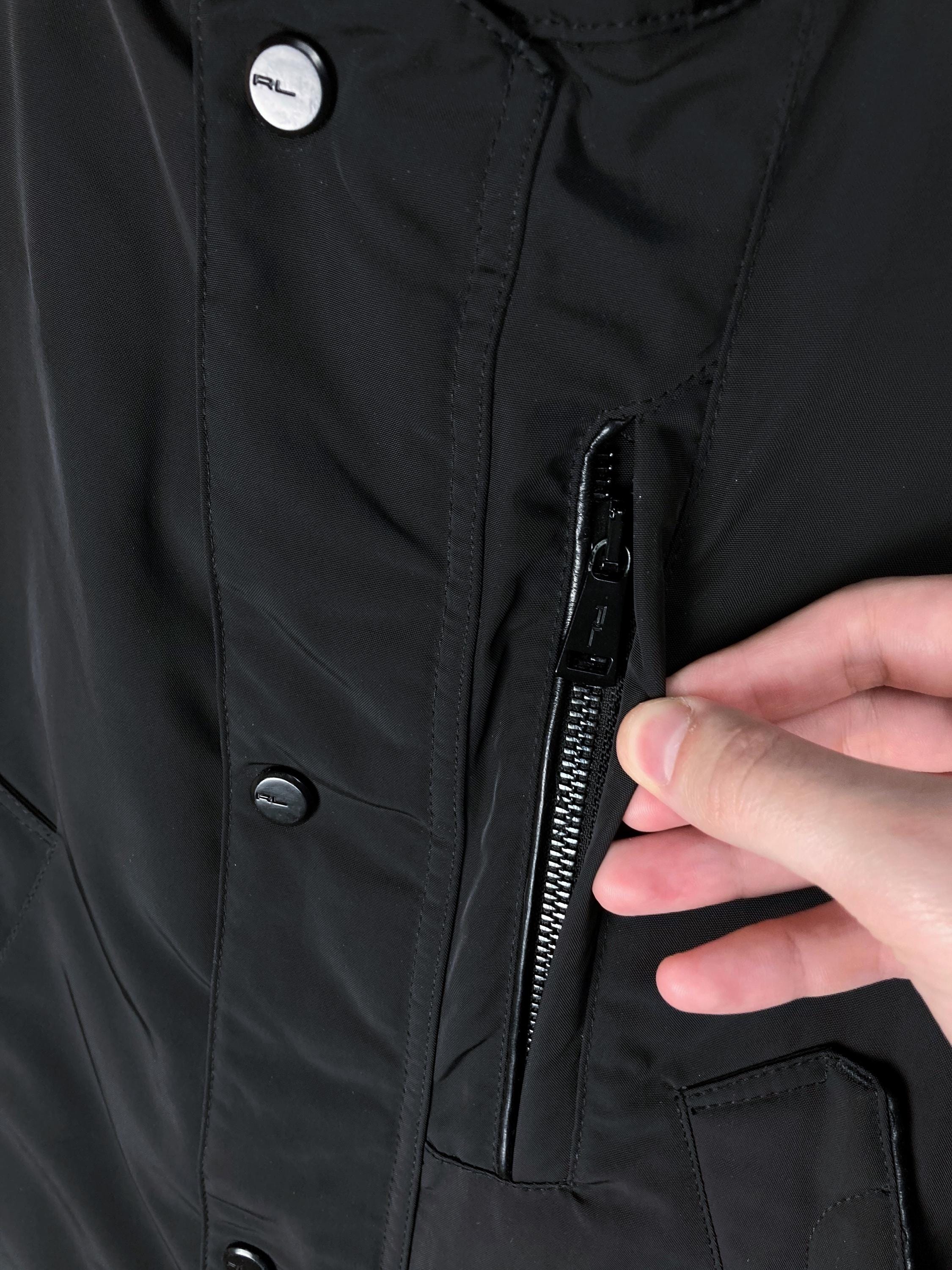 RALPH LAUREN Black Label Poly Oxford Leather Vest Waistcoat Luxury