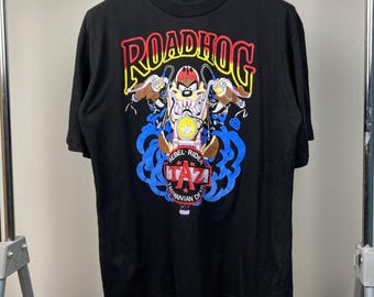 Looney Tunes Cartoon Taz Roadhog Vintage Tshirt · Taz Devil Graphic Crewneck Shirt · USA Vintage Cartoon Tee · Tazmanian Devil 90s Retro Tee