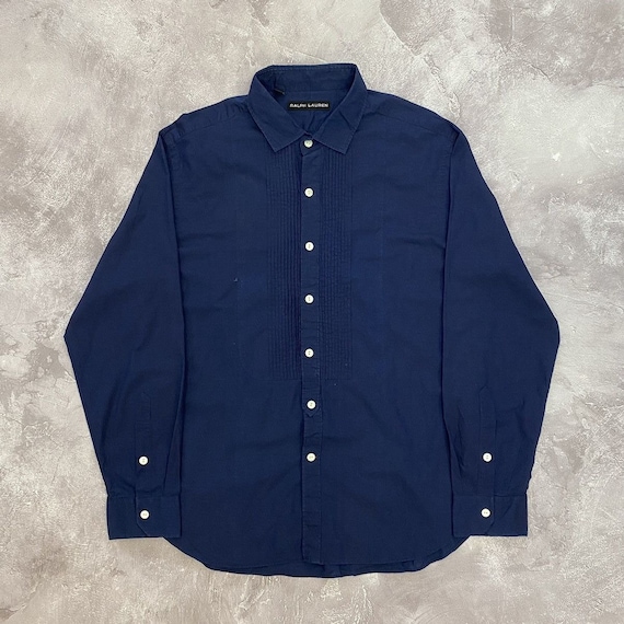 Ralph Lauren Black Label Luxury Blue Classic Dress Long Sleeve Shirt Mens XL Size Etsy UK