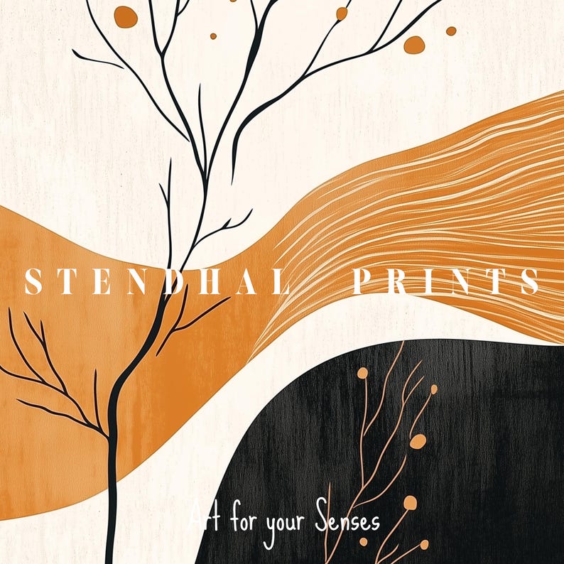 Organic Lines Wall Art | Minimalist Abstract Nature Print | Earthy ...