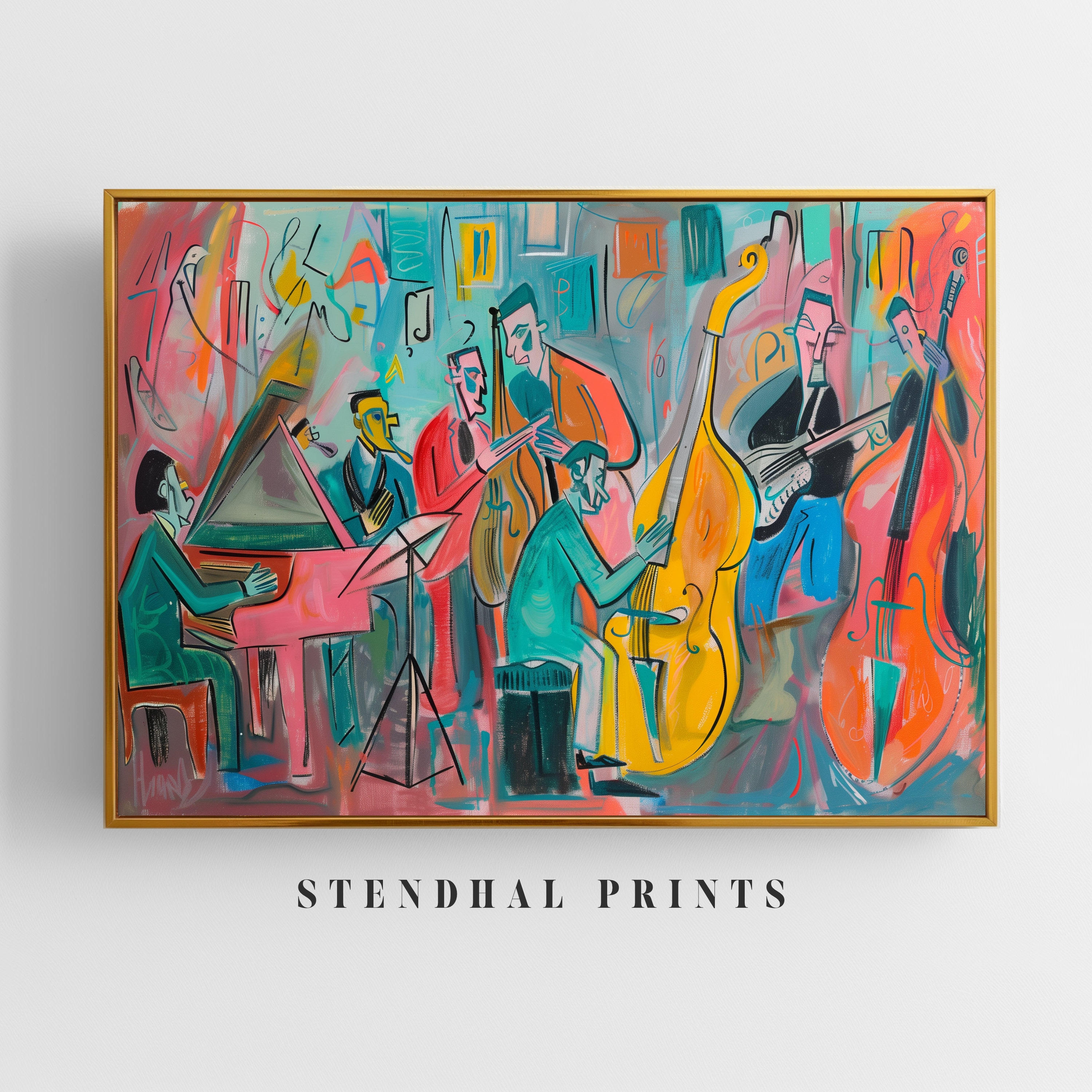 Vibrant Jazz Band Digital Art | 