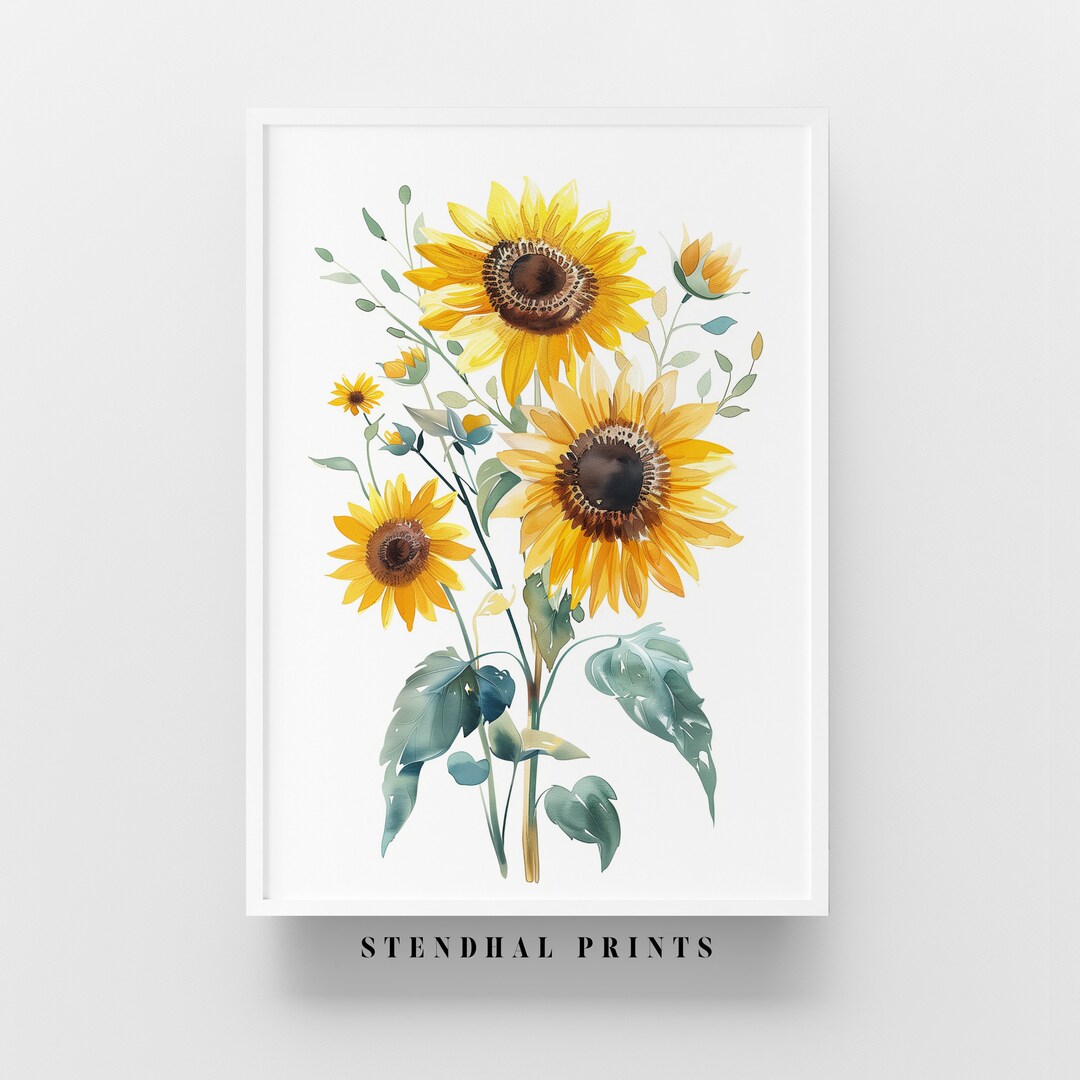 Sunflower Symphony Wall Art "sunflower Symphony" | Floral Print Decor ...