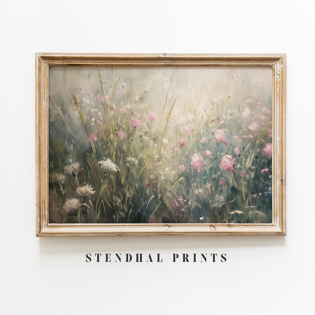 Misty Garden Splendor "ethereal Flora" Art | Whispering Petals Wall Art ...