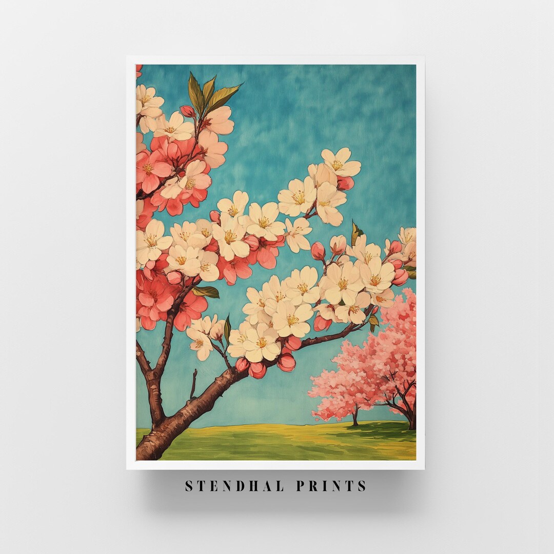 Blossom Dreams Art Print | Cherry Blossom Wall Decor | Floral Nature ...
