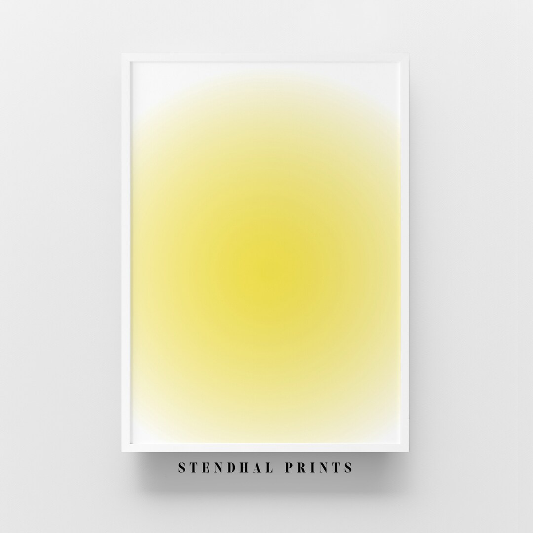 Gradient Yellow Serenity - Soothing Digital Wall Art | Calm Yellow ...