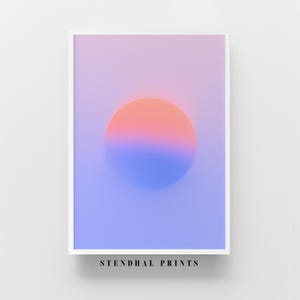 Minimalist Abstract Wall Art | &quot;Soft Glow&quot; Digital Art Print | Pastel Sunset Inspired Art for Modern Home Decor | Printable Download