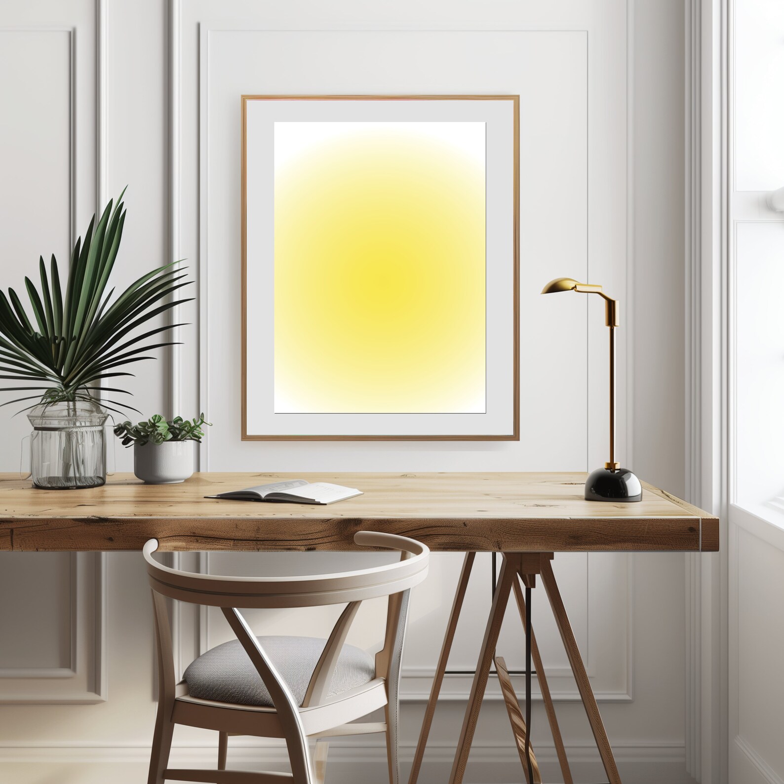 Gradient Yellow Serenity - Soothing Digital Wall Art | Calm Yellow ...