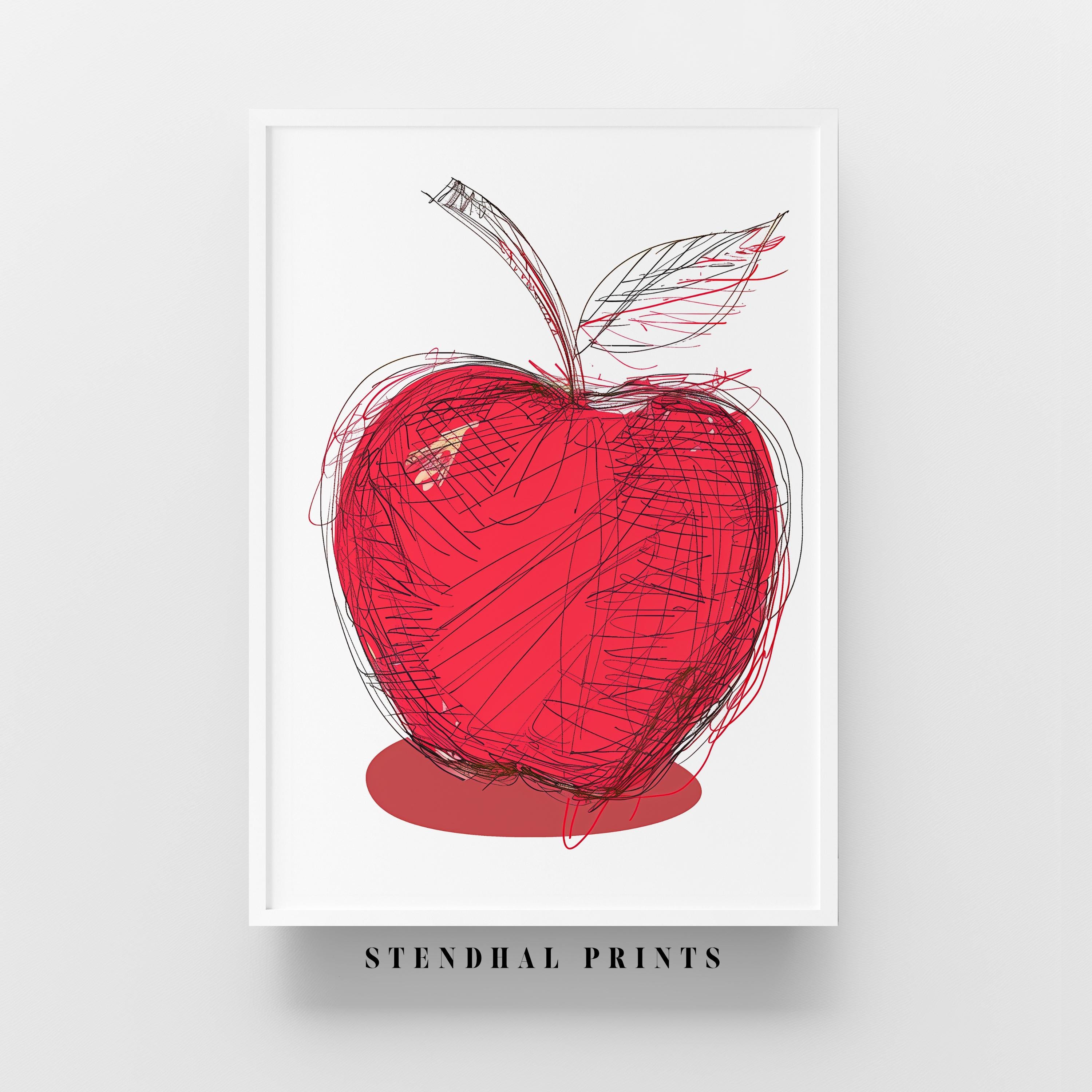 Arte de manzana roja - Etsy México, image size:3000x3000