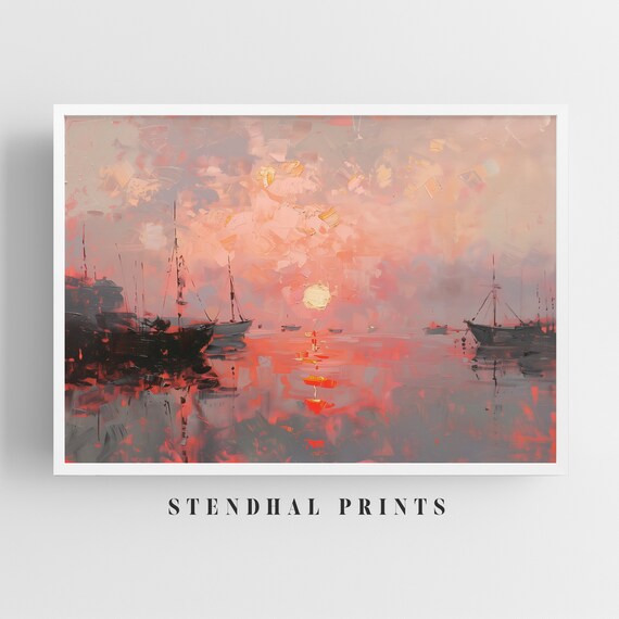 Rumlly Coucher de Soleil Plage Paysage Mur Art Toile