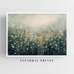 Whispers of Wildflowers &quot;Meadow Serenity&quot; Art | Pastoral Calm Wall Art | Tranquil Field Decor | Instant Digital Download
