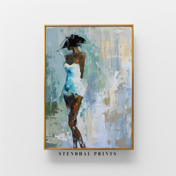 Subtle Sophistication in "Silent Grace" | Minimalist Abstract Figure | Contemporary Neutral Tones Digital Download