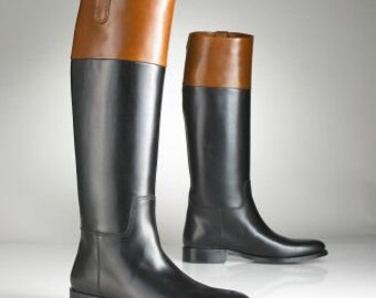Bottes D'équitation Homme Marlborough – Cuir Noir, Taille 10.5 D, Fabrication Anglaise