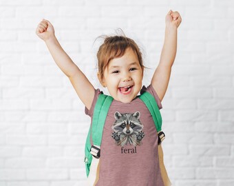 Feral Raccoon Toddler T-Shirt – Animal Graphic Tee