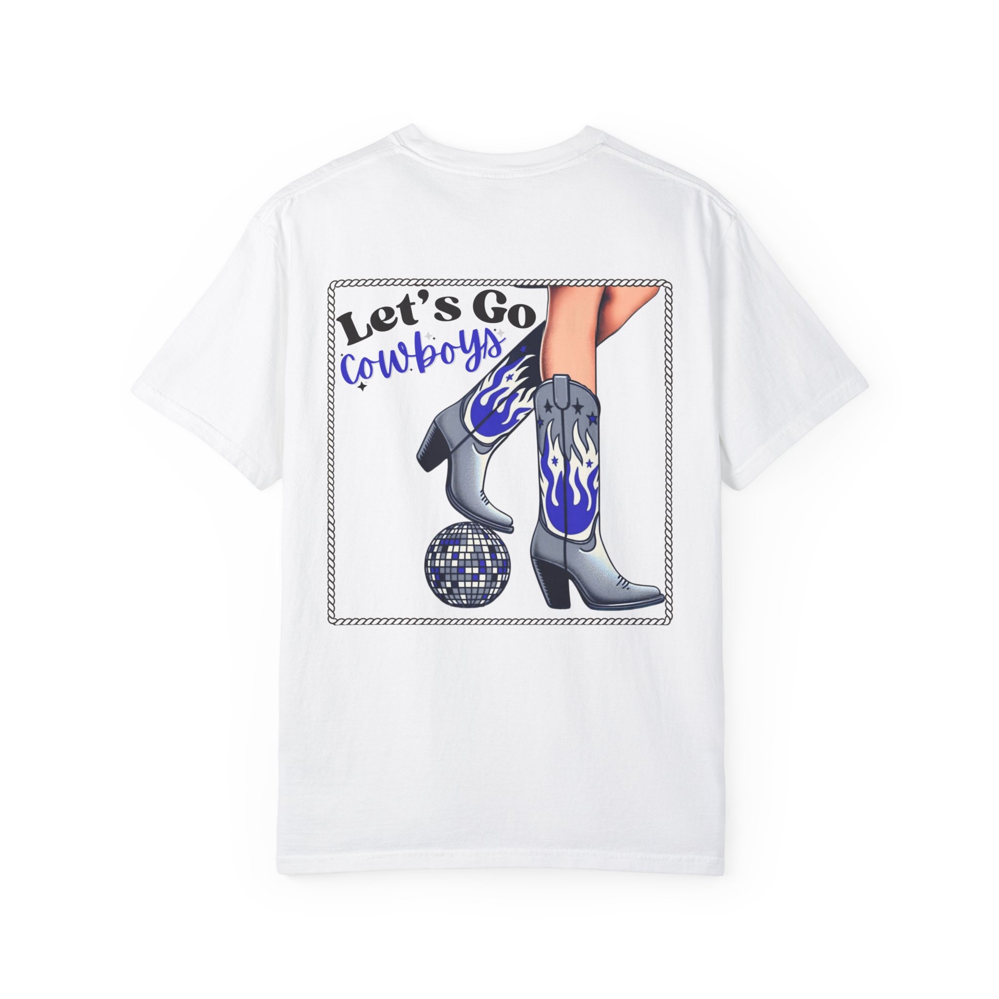 Camiseta Let’s Go Cowboys Comfort Colors - Dallas Game Day Apparel - Cowboys Fan Gear e camisa para tailgating