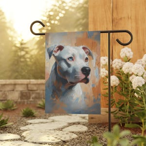 Custom Dog Portrait Garden Flag - Personalized Pet Memorial or Gift | Dog Breed Art Flag from Your Photo