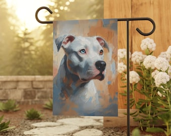 Custom Dog Portrait Garden Flag: Pet Memorial Art