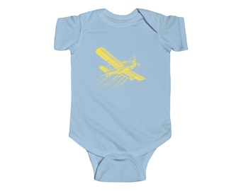 Crop Duster Baby Bodysuit - Ag Pilot Onesie, Airplane Graphic