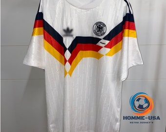 Retro Deutschland WM 1988-1990 Trikot - Vintage Fußball Trikot - Germany WM Legendäres Hemd - Deutschland Trikot