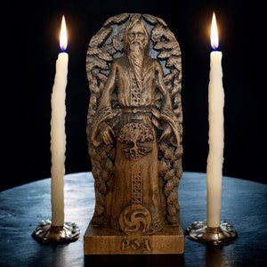 Rod Statue Slavic God Figurine Slavic Mythology Wooden Slavic Statue Custom Gods Statues Pagan Statues Slavic Paganism Wood Carving Altar