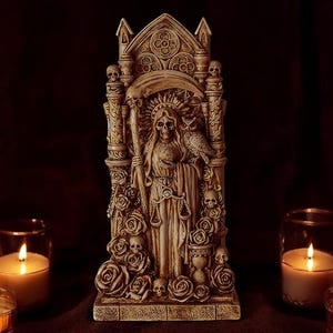 Santa Muerte Statue Holy Death Grim Reaper Santisima Muerte Santa Muerte Goddess Statuette for Home Altar Mexican Death Statue Hinduism Art