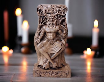 Cernunnos Statue Cernunno Cernun Celtic God Altar Statue Horned God Pagan God Wicca Altar Druid Gaelic God Celtic Statue Wiccan Witchcraft