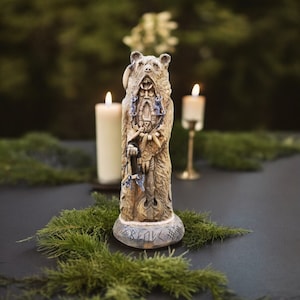 Veles Wooden Figurine Pagan God Wood Carving Slavic Altar Heathen God Wooden Sculpture Hand Carved Pagan Gifts Pagan Decor Wooden Talisman