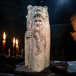 Veles Slavic God Statue Slavic Pantheon Pagan God Wooden Figurine Veles Pagan Sculpture Slavic Pagan Slavic Pantheon Slavic Idol Veles Idol
