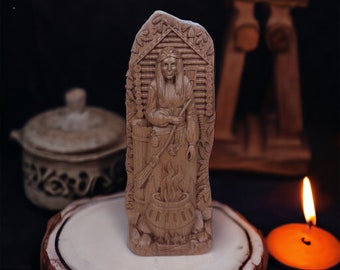 Baba Yaga Statue Baba Yaga Hut Ornament Baba Yaga Russian Witch Sculpture Baba Yaga Slavic Mythology Divine Feminine Witch Pagan Wiccan Folk