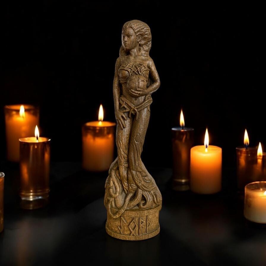 Jörð Scandinavian Goddess of Earth and Fertility Wicca Altar Decor ...
