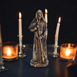 Wooden Figurine Odin Scandinavian God Wood Carving Altar Heathen God Wooden Sculpture Hand Carved Scandinavian Gift Odin Statue.Viking God