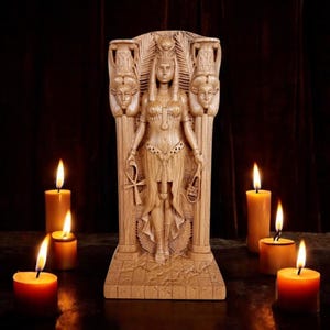 Hathor Statue Ancient Egyptian Goddess Hathor Altar Statue Hathor Egyptian Goddess Ancient Egypt Gods Ancient Paganism Egypt Pagan Altar