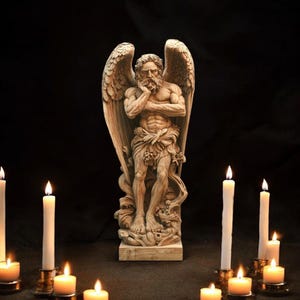 Thanatos Greek Statue Thanatos Greek God Greek Gods Pantheon Thanatos Statue Greek Mythology Pagan Altar Greek Altar Witchcraft Pagan Statue