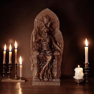 Baphomet Statue Home Altar Wicca and Occult Enthusiasts Wiccan Supplies Occult Statue Demon Altar Figurine Satanic Figurine Sabbatic Goat