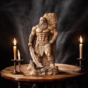 God of War Kratos Statue Kratos Figure God Of War Collectible Figure Kratos God Of War Sculpture God of War Figure Cosplay Figure Ragnarok