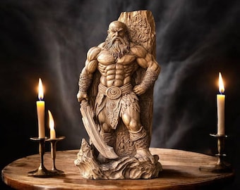 Estatua de Kratos de God of War Figura de Kratos Figura coleccionable de God of War Escultura de Kratos de God of War Figura de God of War Figura de cosplay Ragnarok