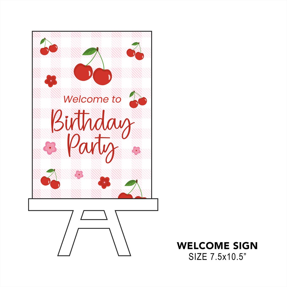 Cherry Birthday Girl Bundle Party. DIY Printable Party Set. Instant Download. Invitation and ...