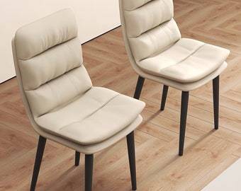 2024 New Design Modern Luxury Dining Chair - Home Restaurant Furniture - Italian Minimalist Style - Cream