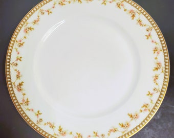 Theodore Haviland Limoges France Dinner Plate Pink Roses