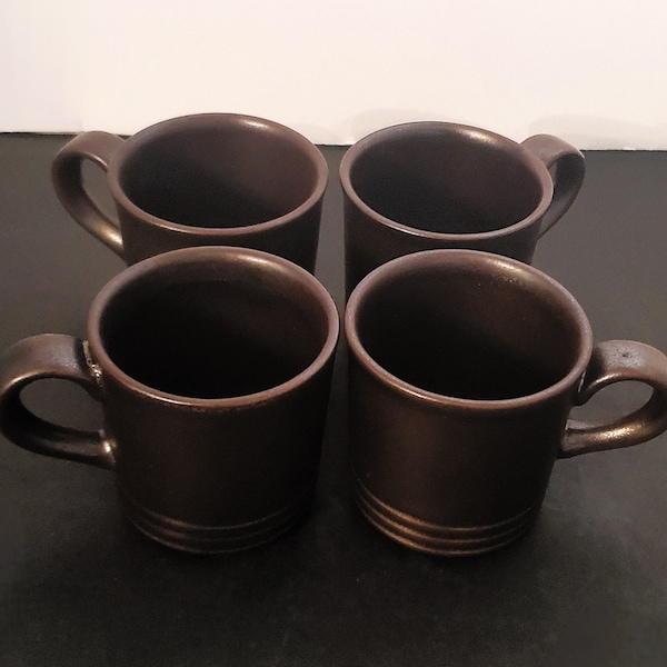 Four Vintage Höganas Keramik Espresso or Small Coffee Mugs from Sweden