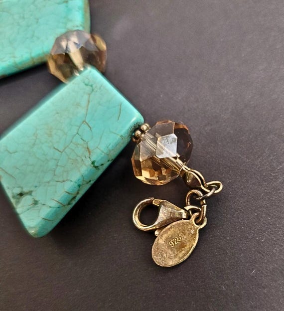 Vintage Donna Dressler Signed 925 Sterling Turquo… - image 5