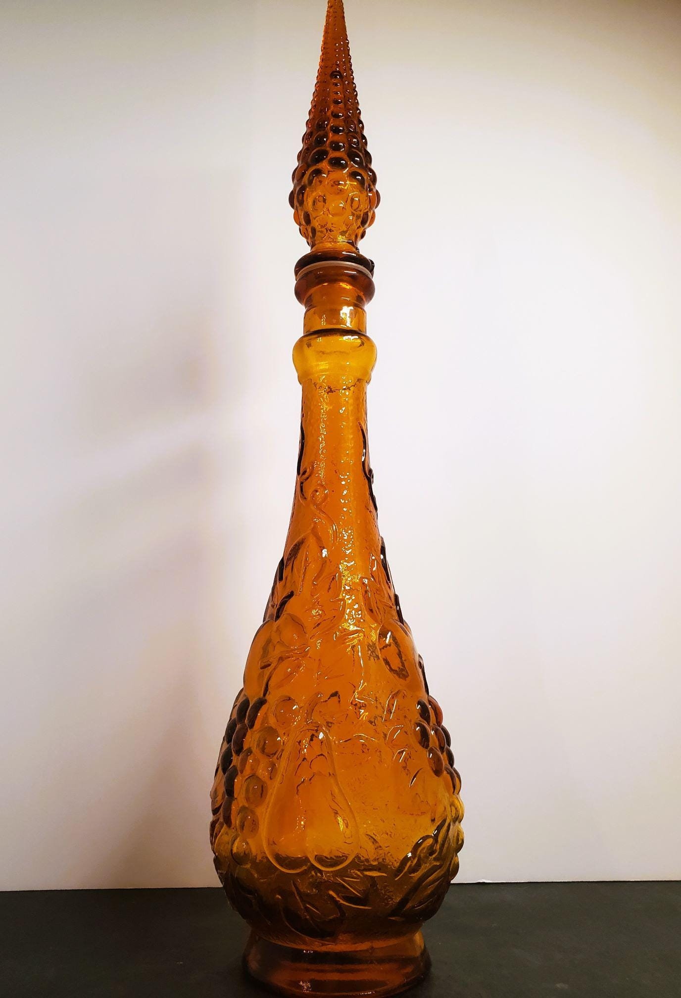 Orange Italian Empoli Genie Bottle - Etsy