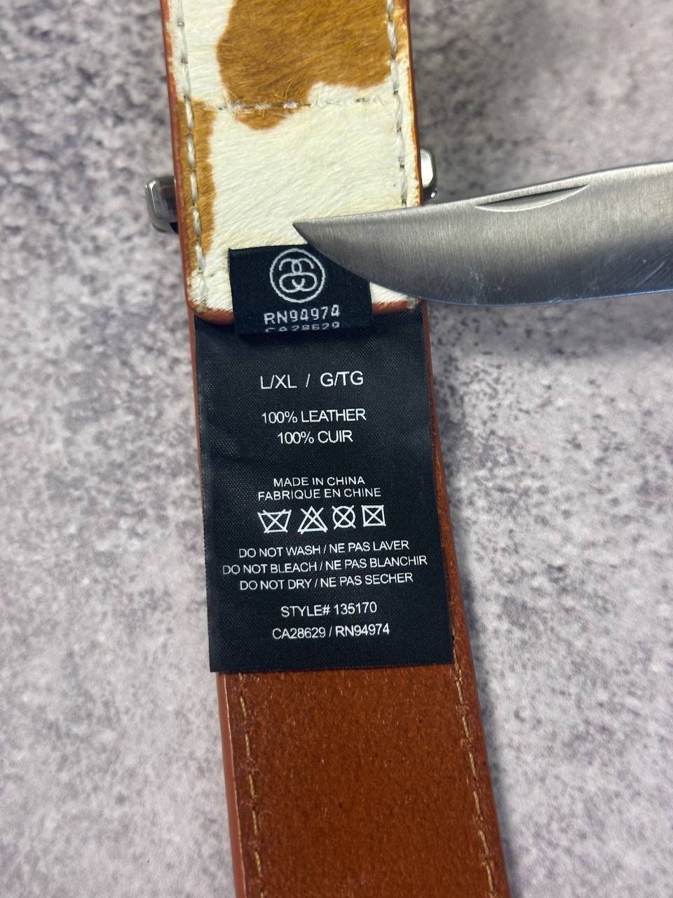 Винтажный кожаный ремень Stüssy Cow Y2K - Etsy