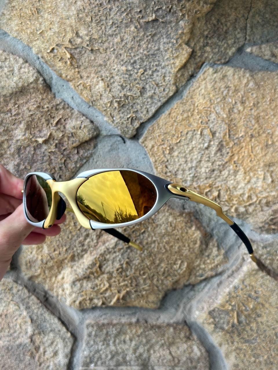 Oakley X-metal Romeo 1 Gold Sunglasses - Etsy Oakley X-metal Romeo 1 Gold Sunglasses - Etsy