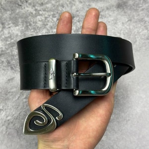 Винтажный кожаный ремень Stüssy Cow Y2K - Etsy