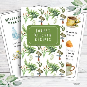 Cartes de recettes de cuisine forestière | Ressources éducatives et didactiques | Matériaux Montessori|Activités d'été | École forestière | Imagination | Amusant